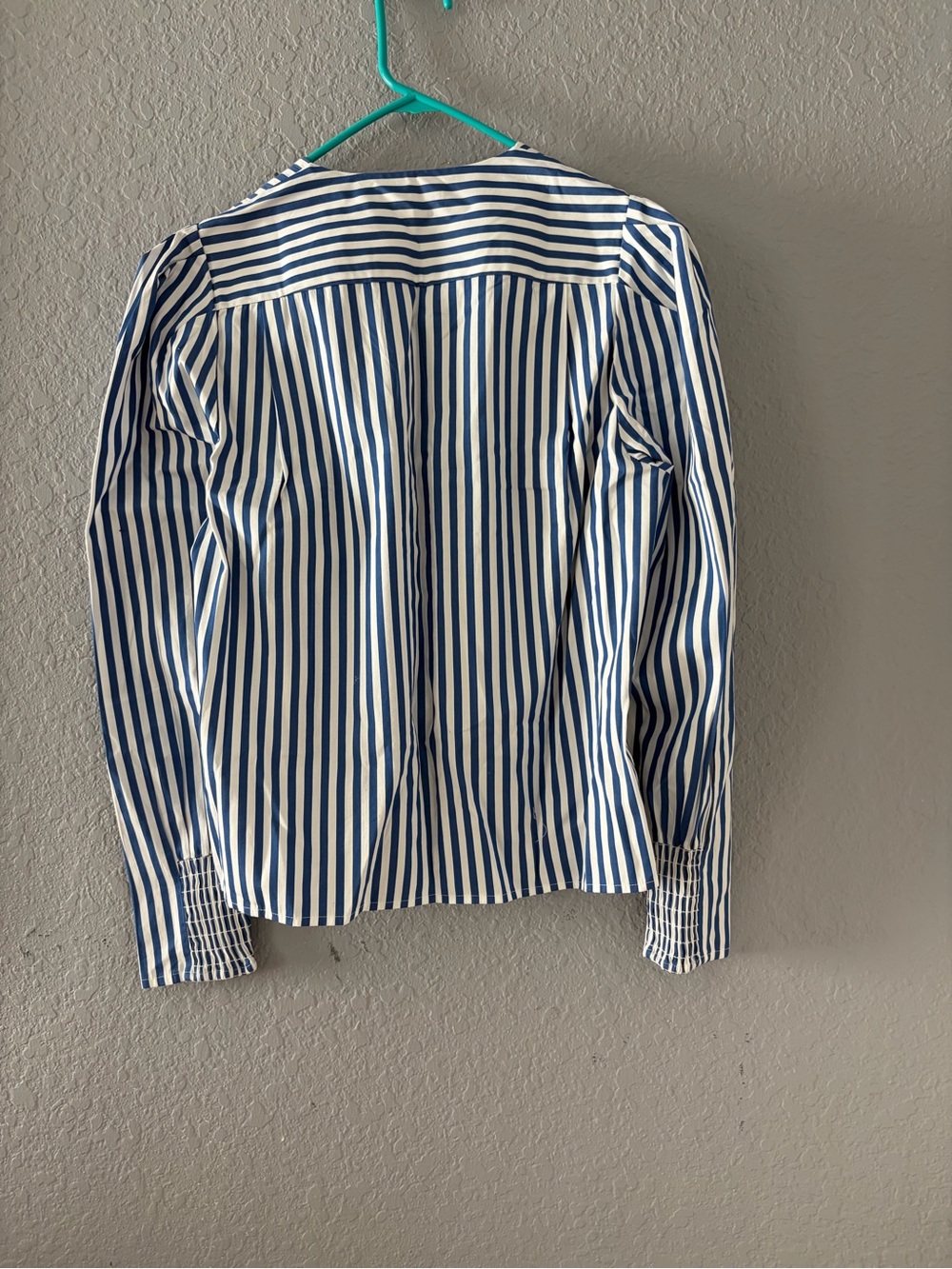 New Madewell Blue & White Striped V-Neck Button Blouse - Picture 2 of 5